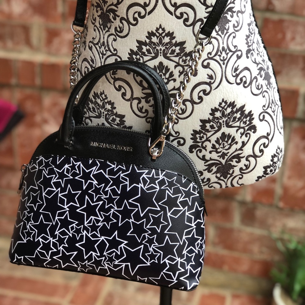 Michael kors Emmy small dome satchel Blk/wht bag - Picture 3 of 8